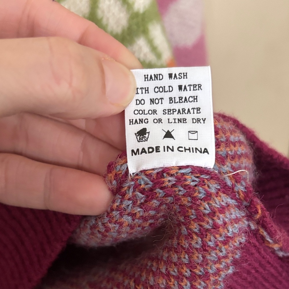 Debut Multicolor Patchwork Cardigan with Hearts a… - image 4